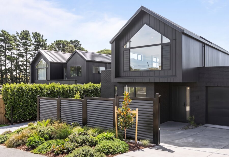 A townhouse development clad in Eurowood aluminium weatherboard