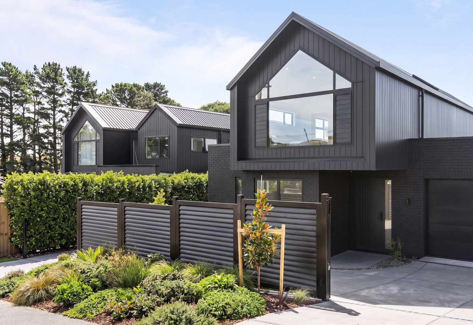Eurowood aluminium weatherboard cladding on a townhouse development