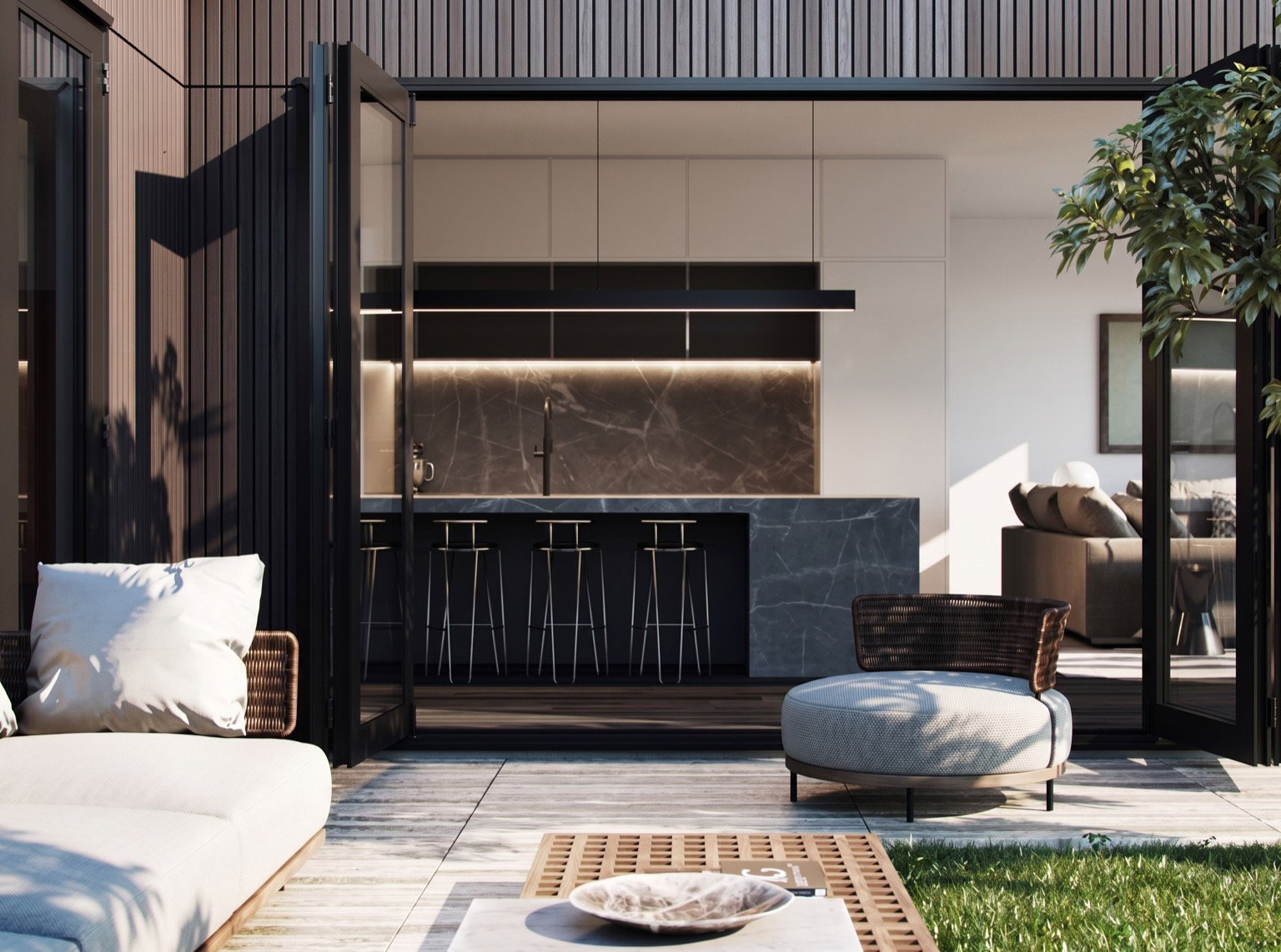 Eurowood aluminium weatherboard cladding on a modern home exterior
