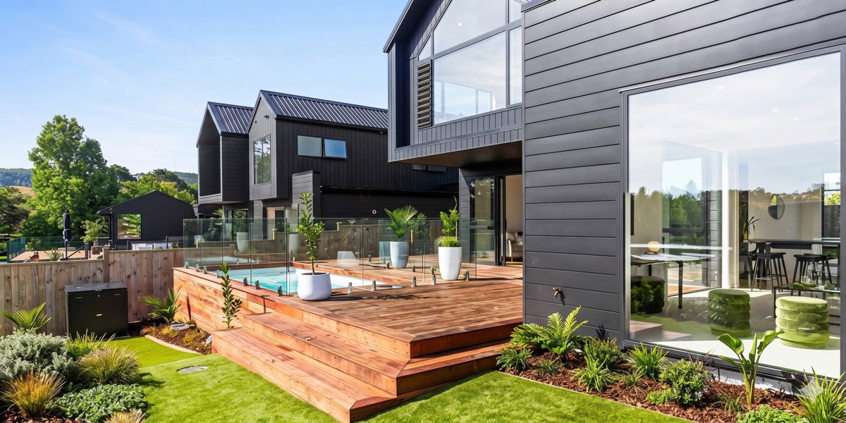 Eurowood aluminium weatherboard cladding on a New Zealand home