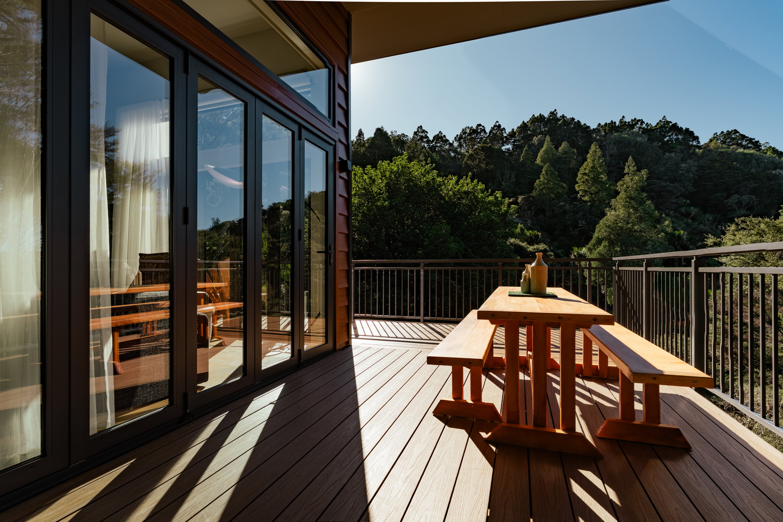 A Fairview folding door installation opening onto a deck