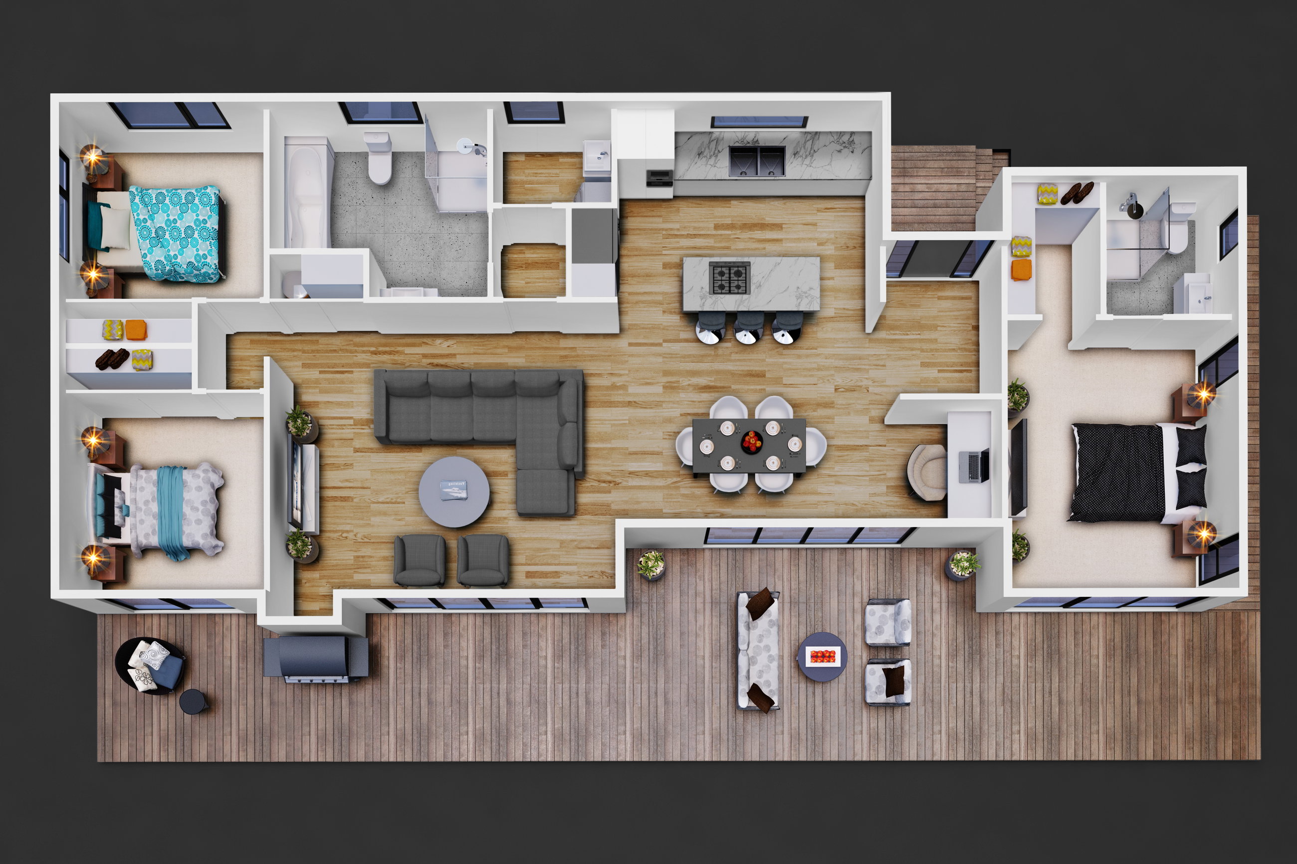 Auckland North 3D Floor Plan