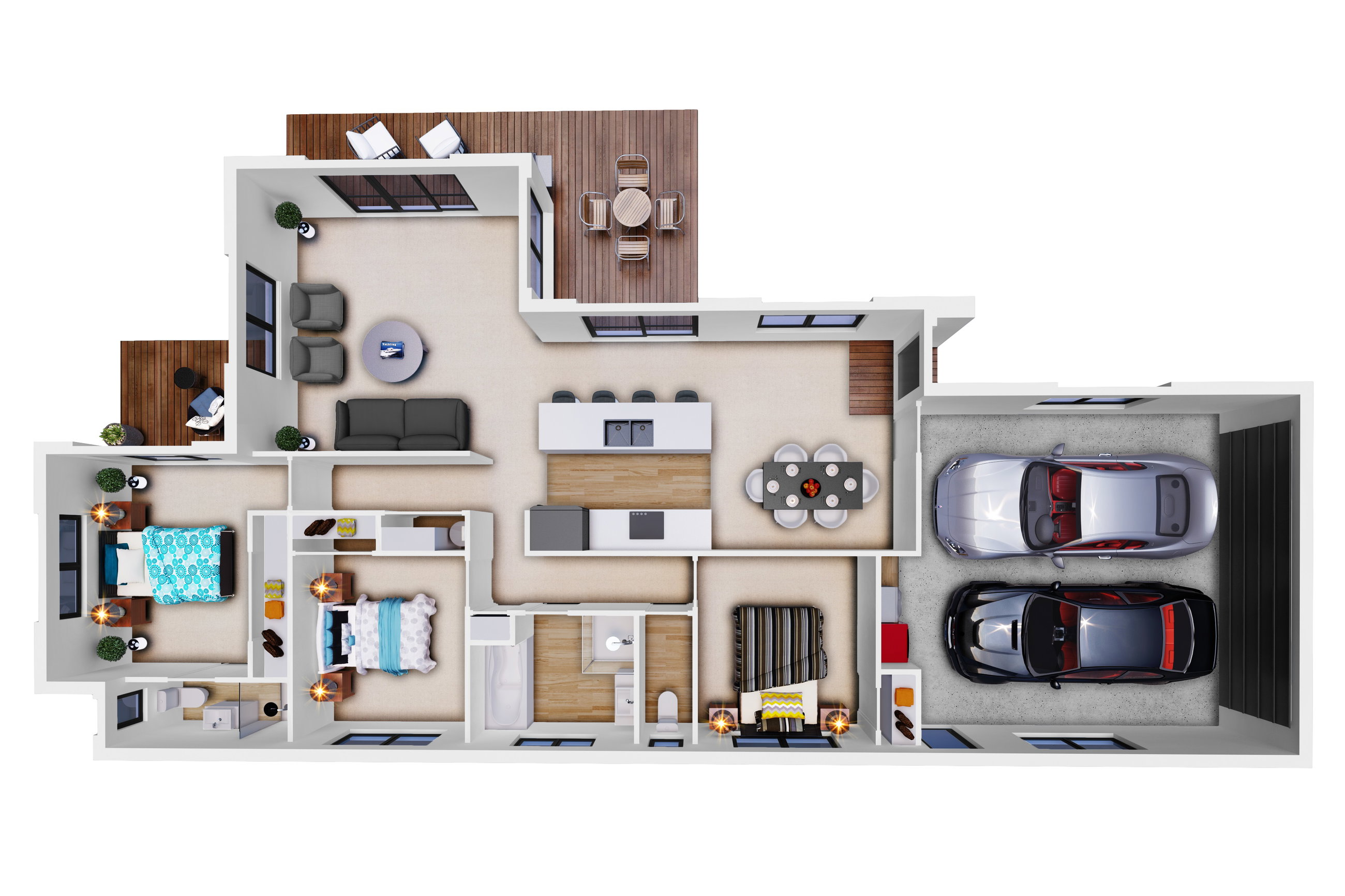 NZ 155 Castle Point 3D Floor Plan Copy