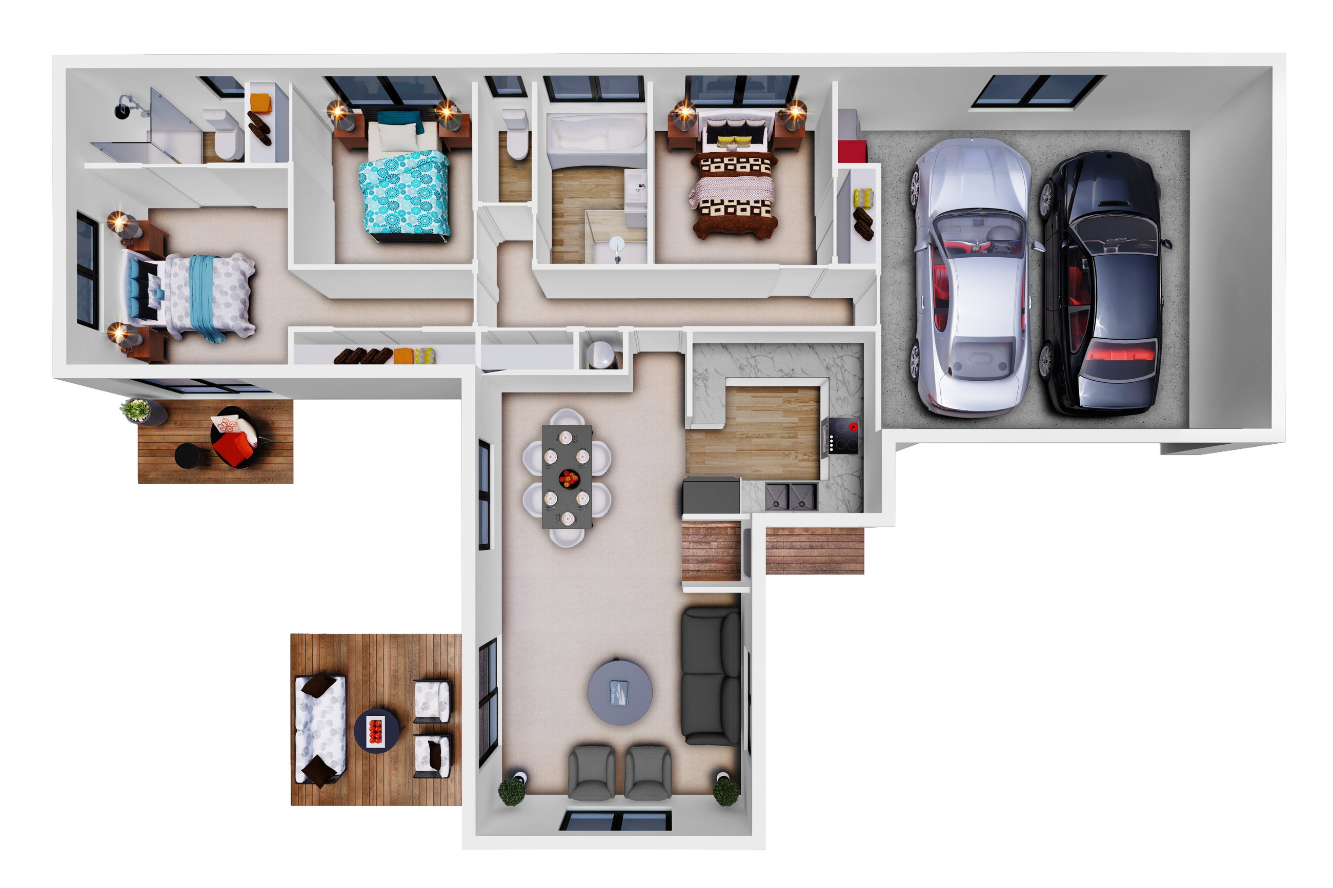 NZ140 Cape Reinga 3D Floor Plan Copy
