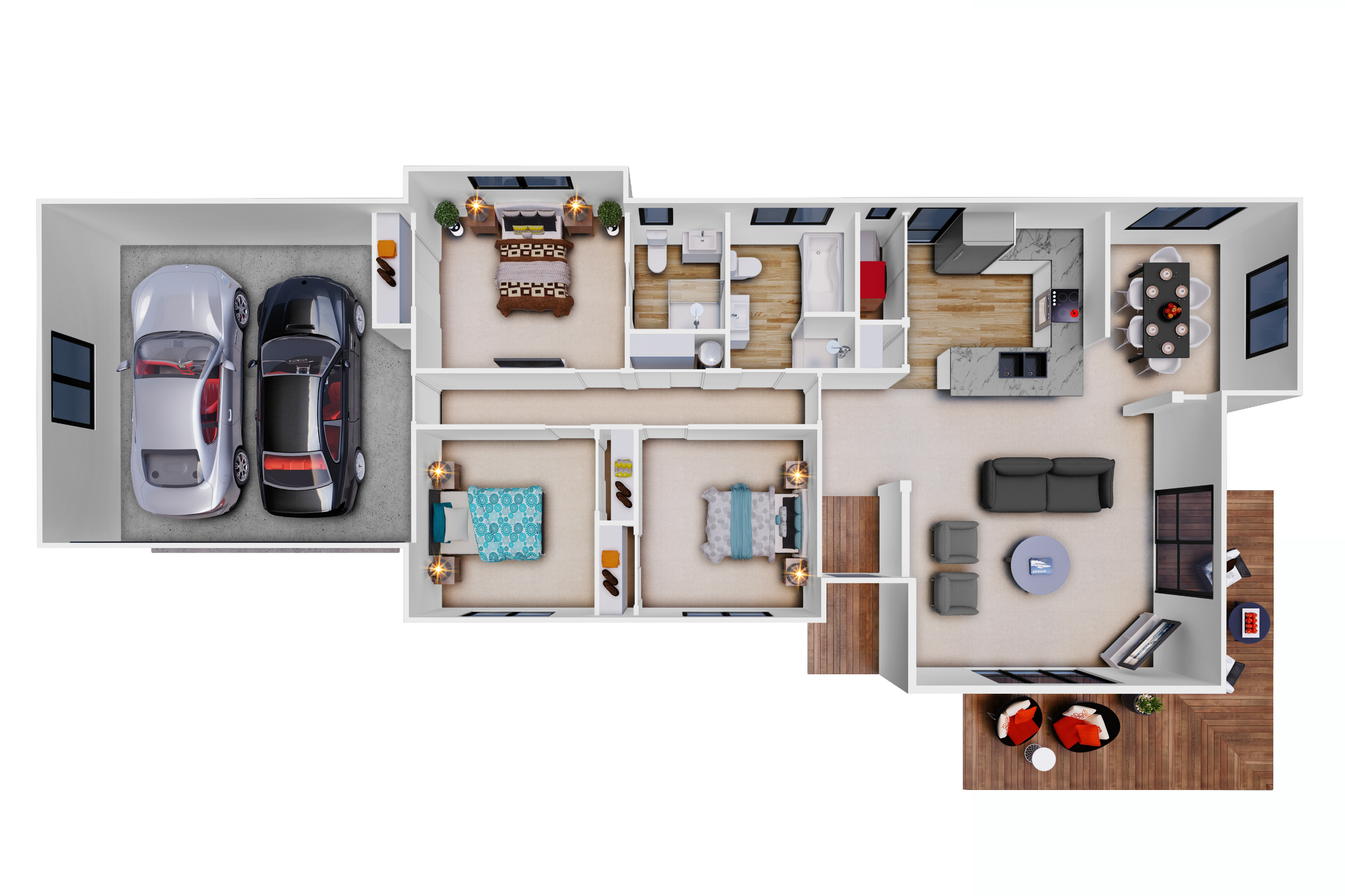 NZ153 Anchorage II 3D Floor Plan