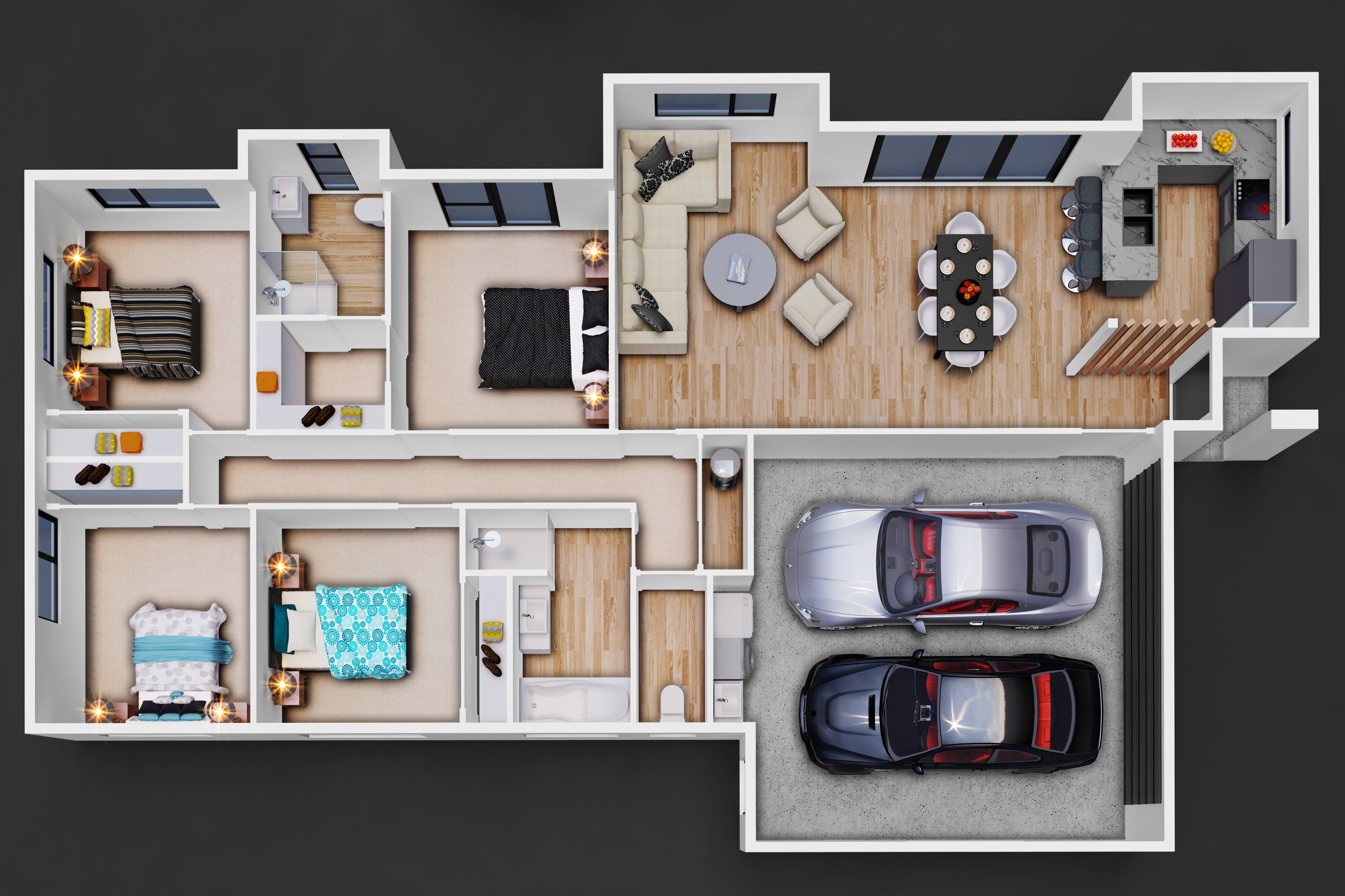 NZ162 Mangonui 3D Floor plan