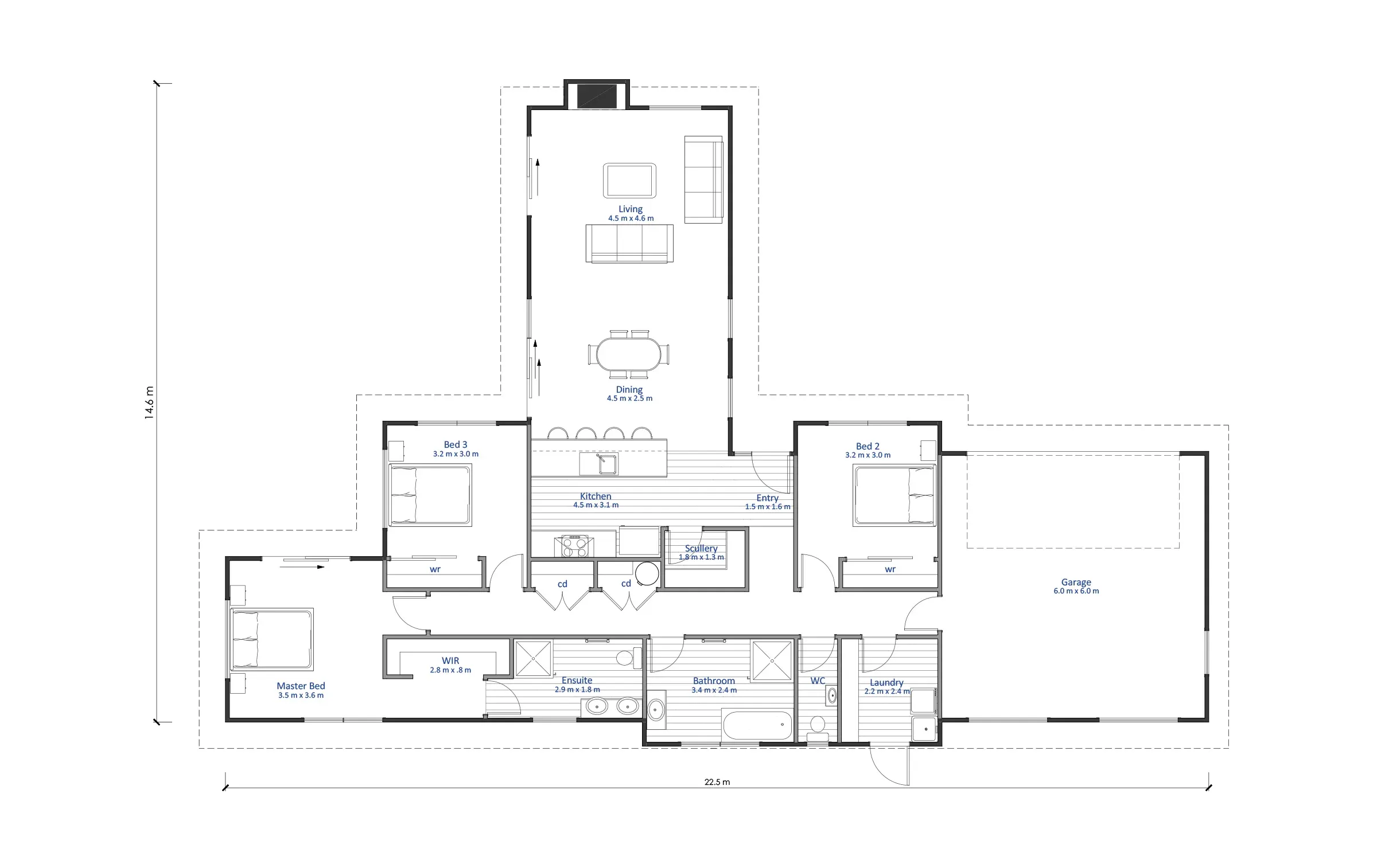 NZ176 Matapouri floor plan 1