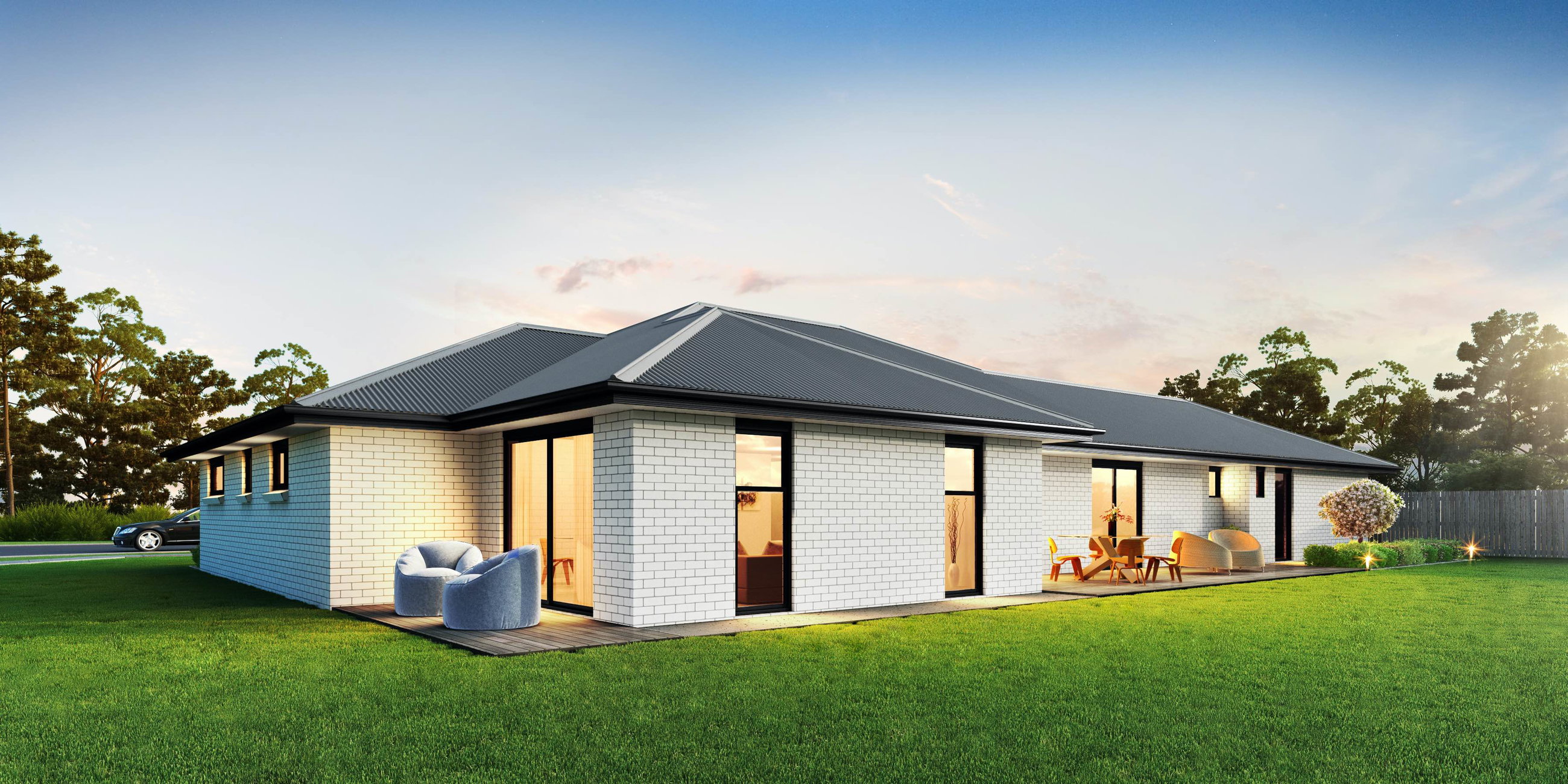 NZ229 Bell Block Rear Of House plan v2