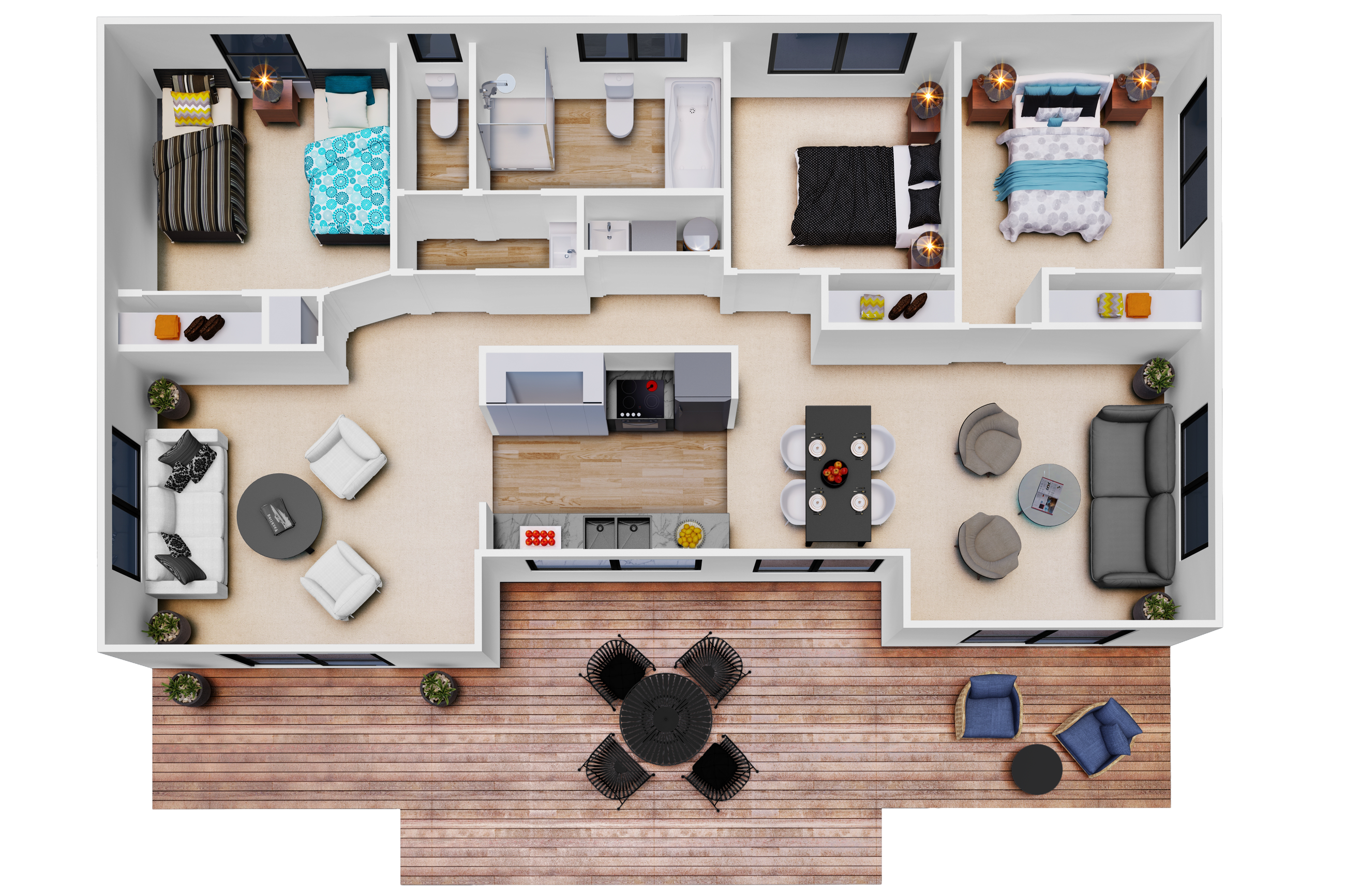 NZ99.9 Hauraki 3D Floor plan