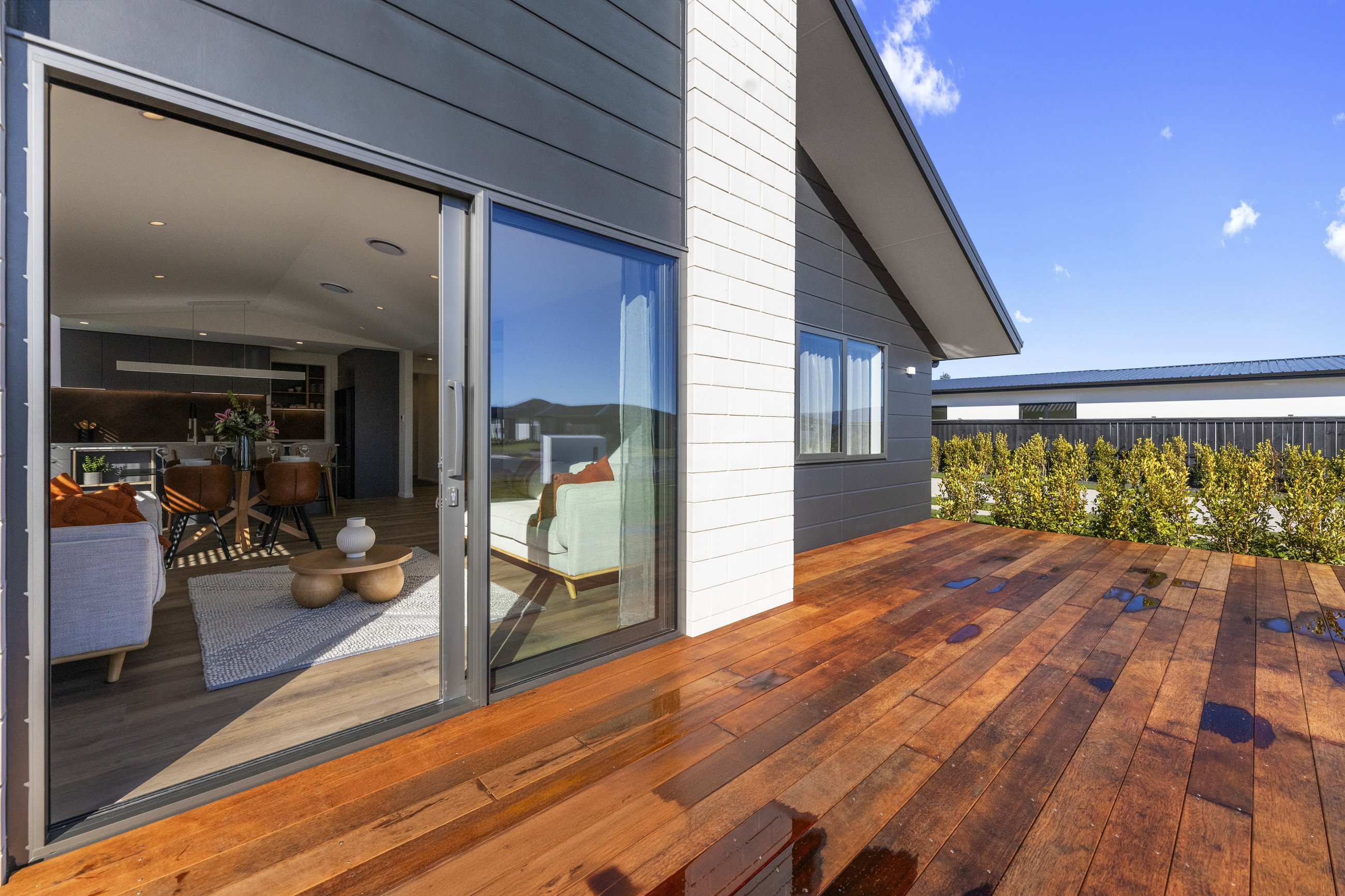 Outdoor spaces and clean lines