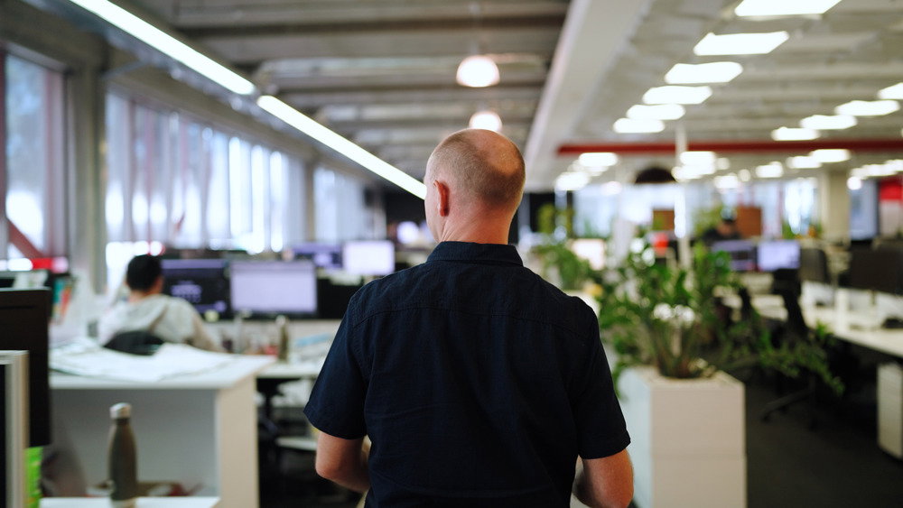 Image of person in office