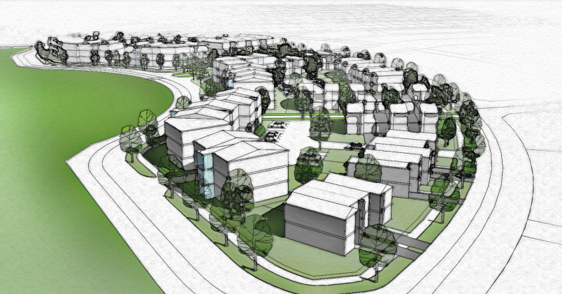 Image showing a visualisation or drawing of the Milldale development