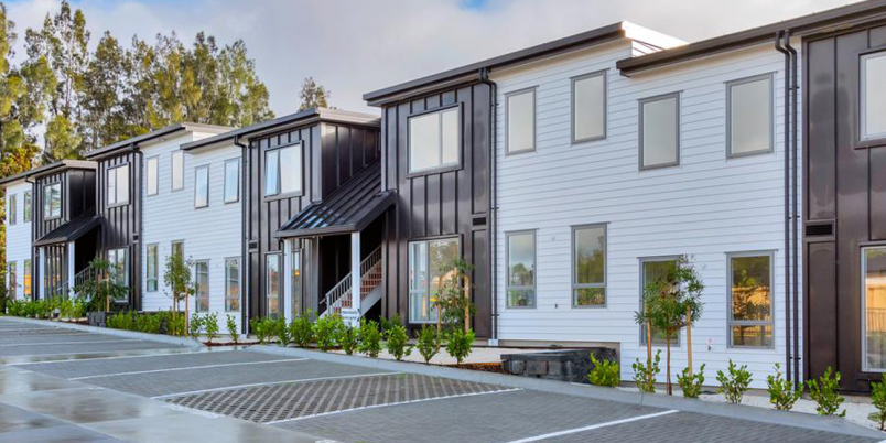 Render image of townhouses